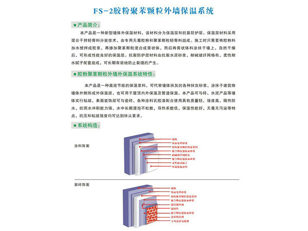 FS-2膠粉聚苯顆粒外墻保溫系統(tǒng)