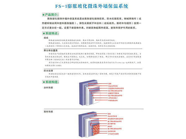 FS-1膨脹玻化微珠外墻保溫系統(tǒng)